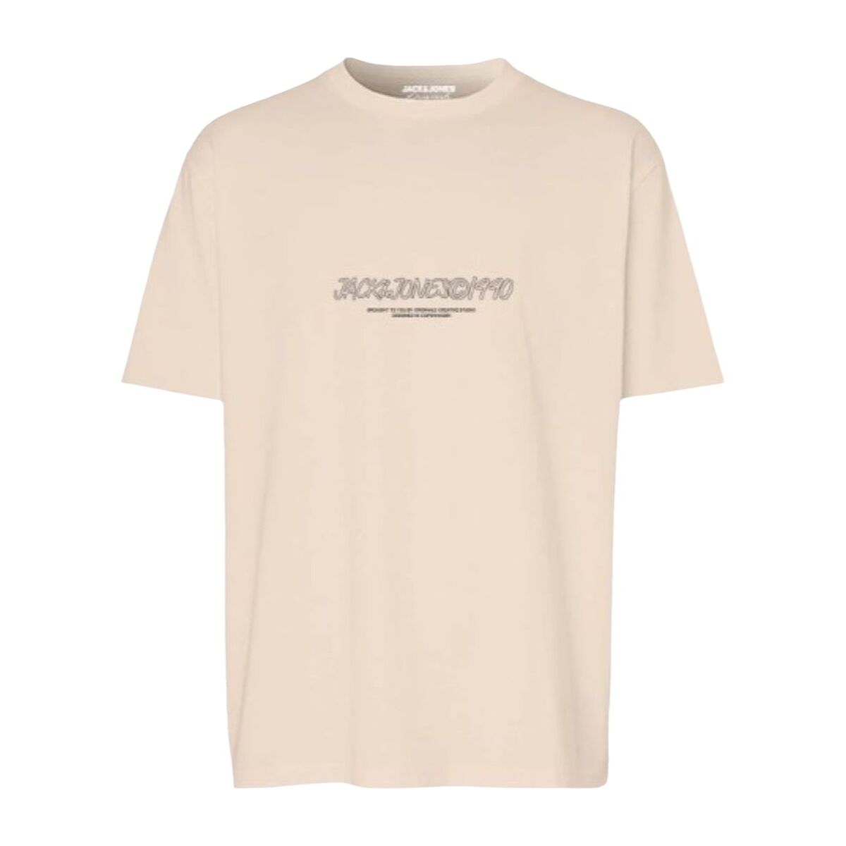 T-shirt med kortärm Herr Jack & Jones JORBRONX TEE SS CREW NECK FST 12263936 Beige