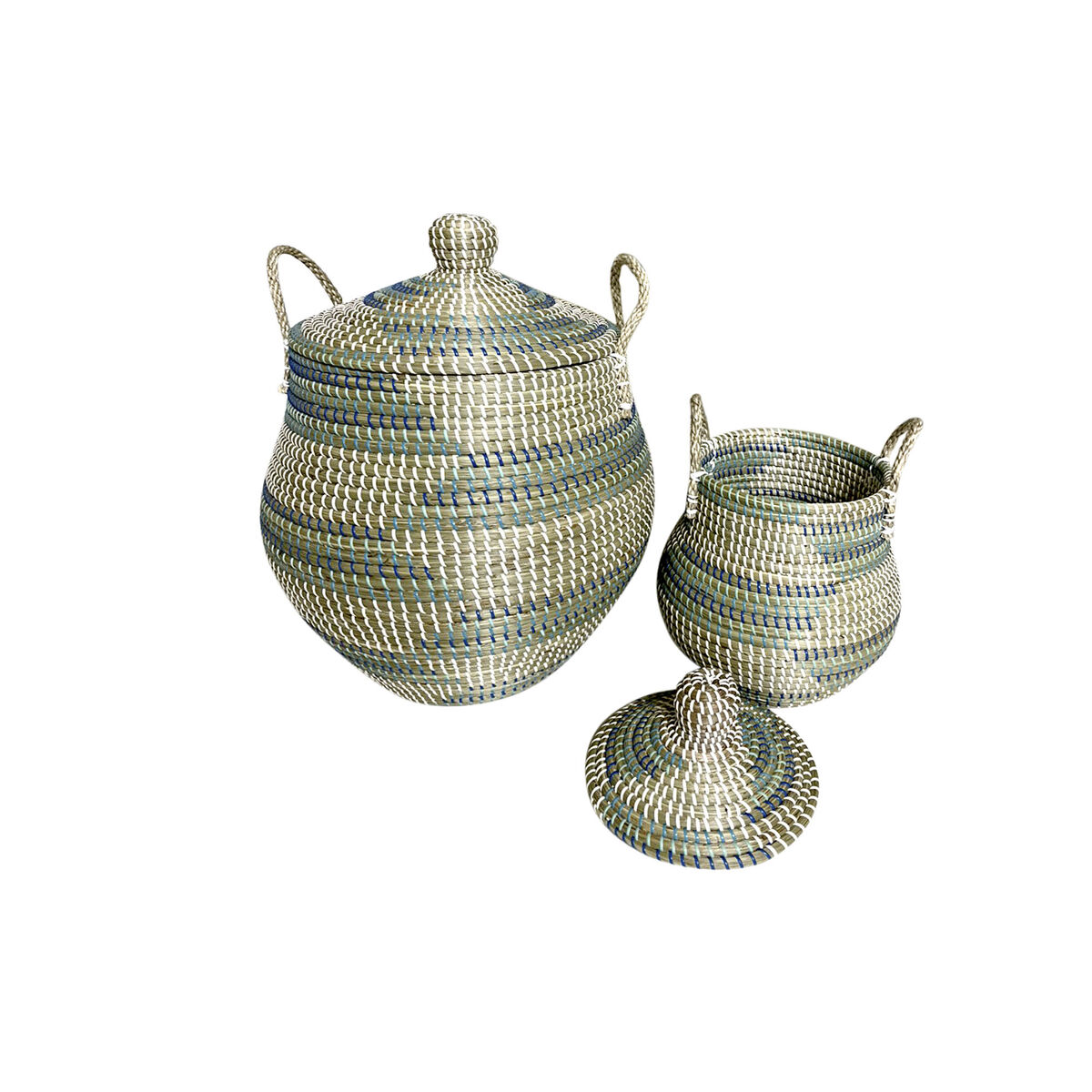 Korg - set DKD Home Decor Tropiskt (46 x 46 x 56 cm) - 4