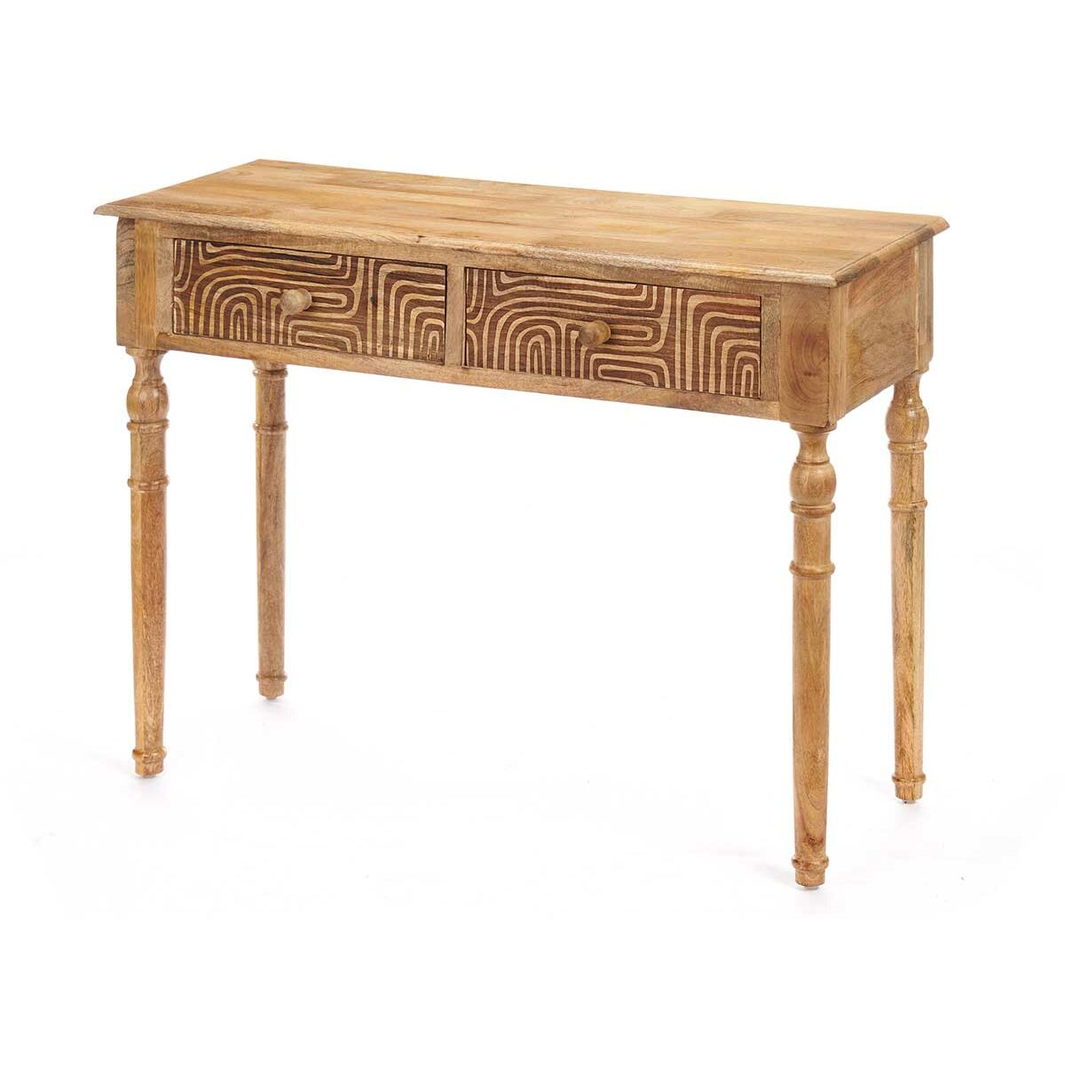 Hallmöbel med 2 lådor Gift Decor Brun 98 x 77 x 42 cm Kurva
