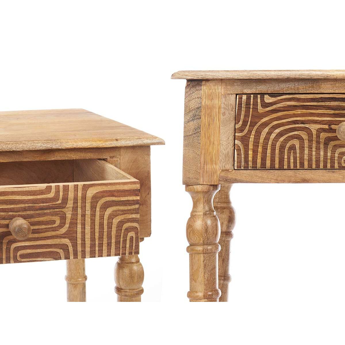 Hallmöbel med 2 lådor Gift Decor Brun 98 x 77 x 42 cm Kurva - 4