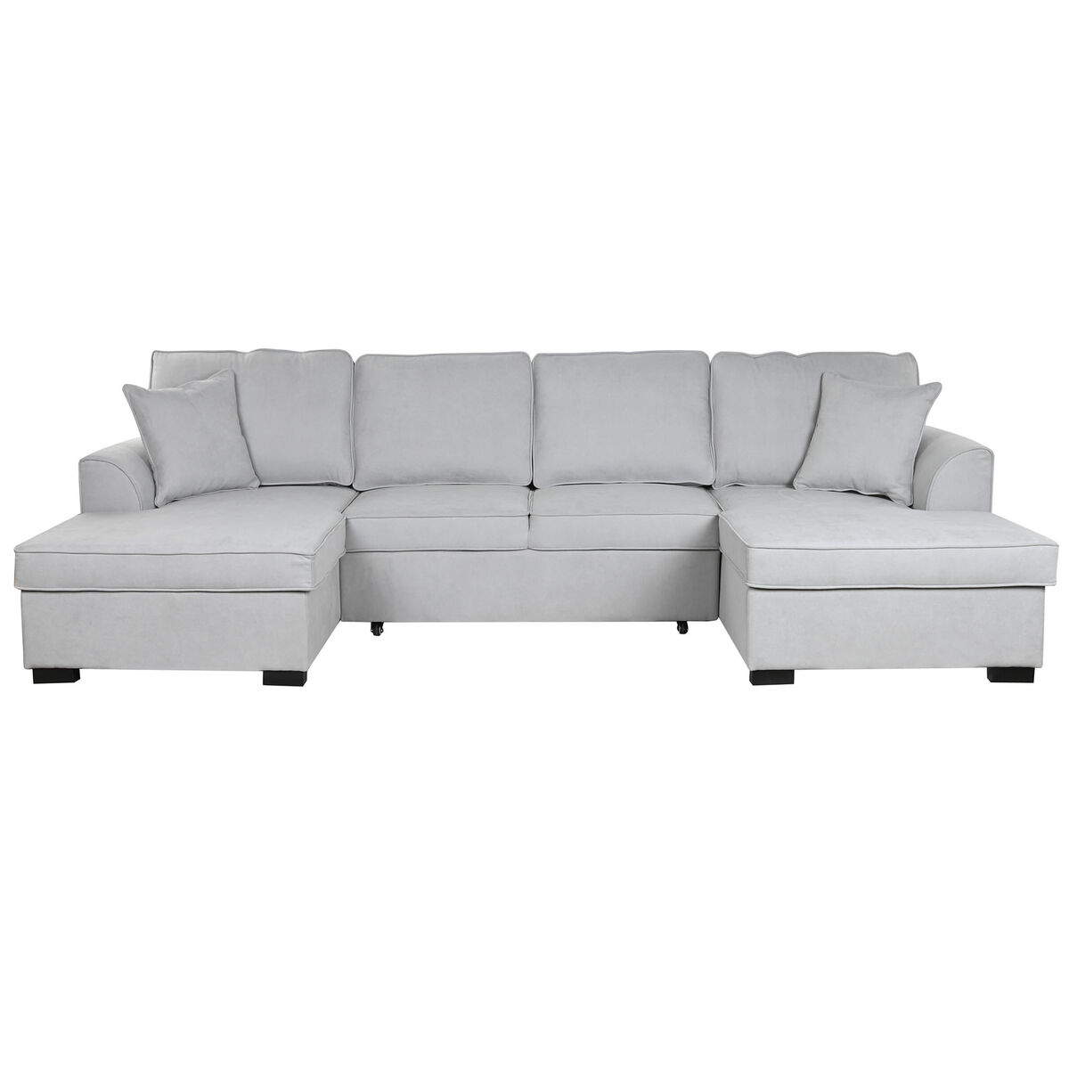 Bäddsoffa Home ESPRIT Grå Modern 298 x 154 x 92 cm