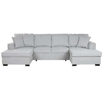 Bäddsoffa Home ESPRIT Grå Modern 298 x 154 x 92 cm
