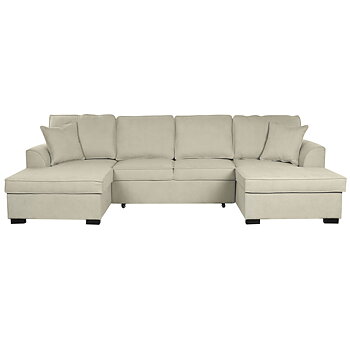 Bäddsoffa Home ESPRIT Sand Modern 298 x 154 x 92 cm