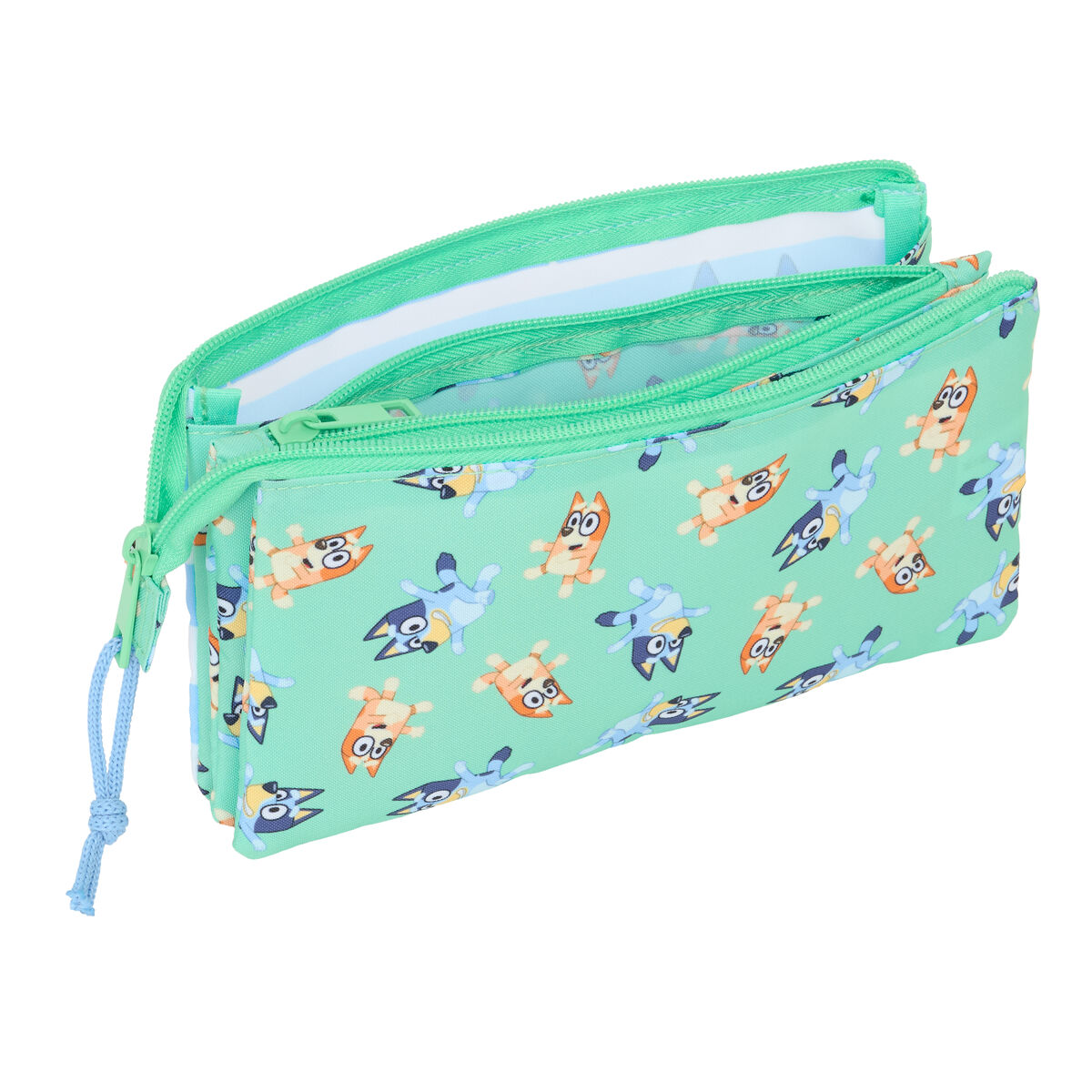 Tredubbel Carry-all Bluey Sisters Grön 22 x 12 x 3 cm - 3