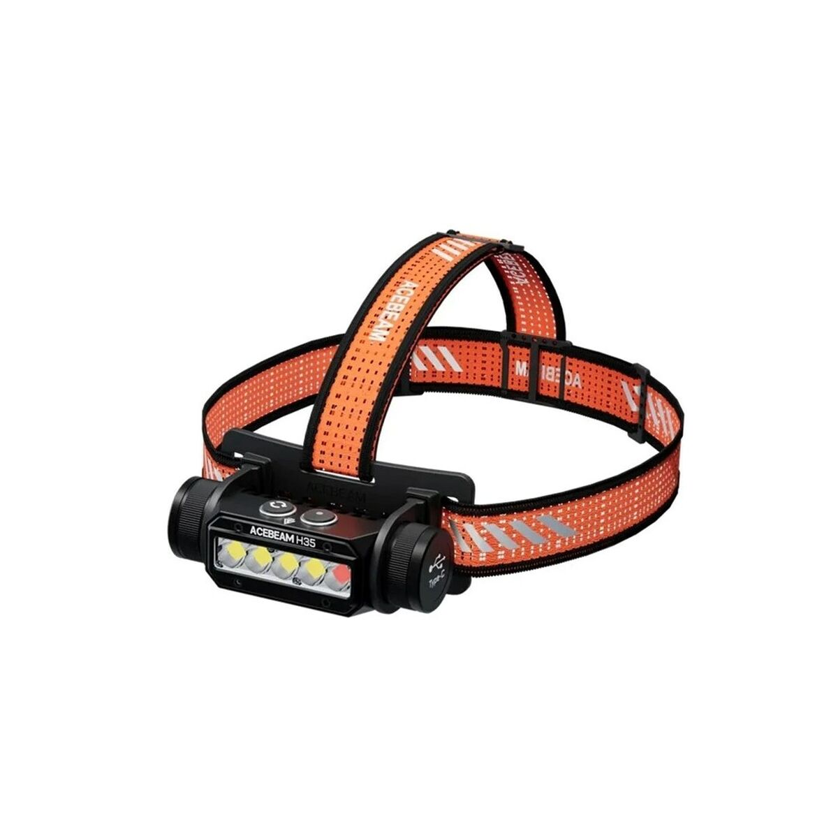 LED-lampa för huvudet Acebeam H35 Svart Orange 10 lm