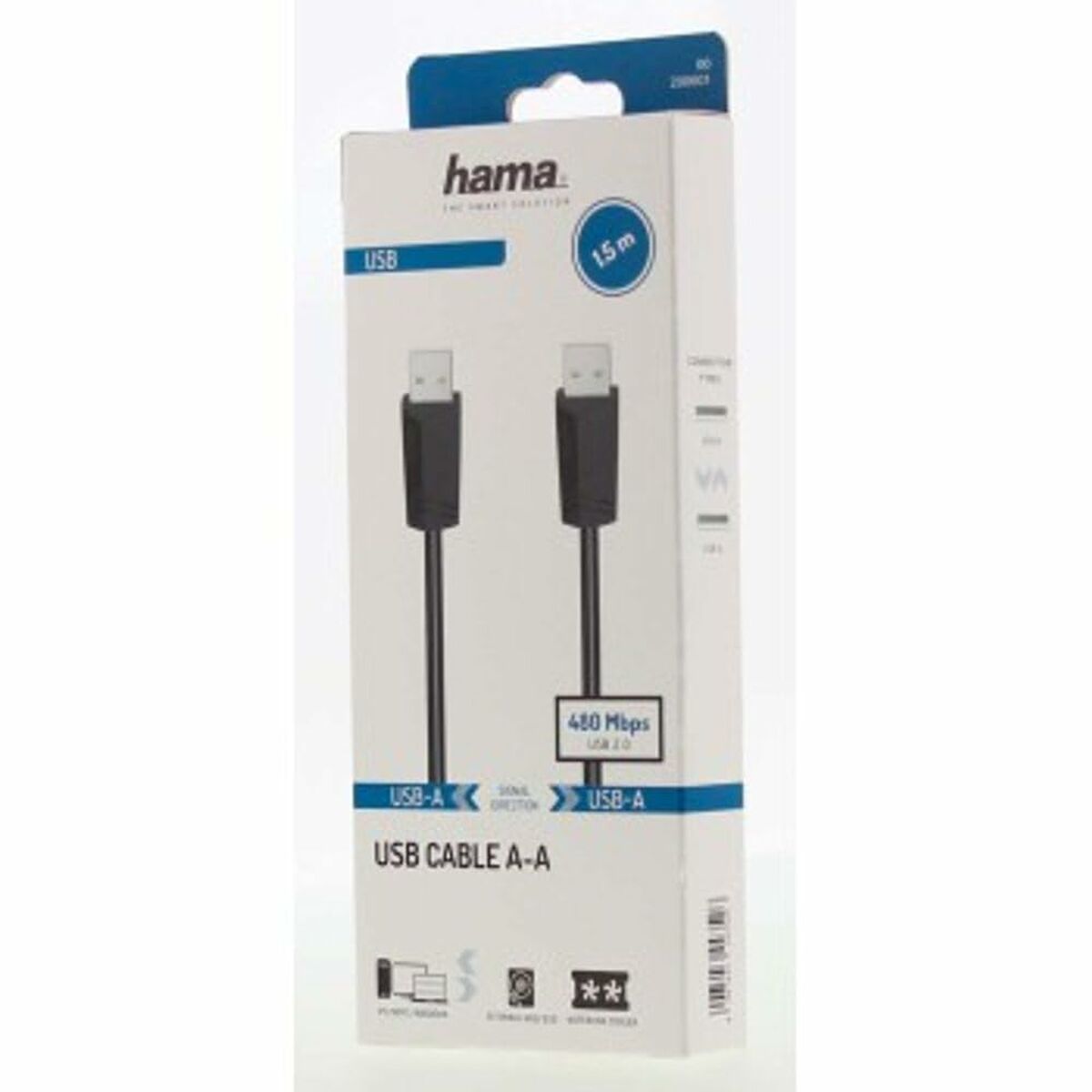 USB-kabel Hama 00200601 Svart 1,5 m - 2