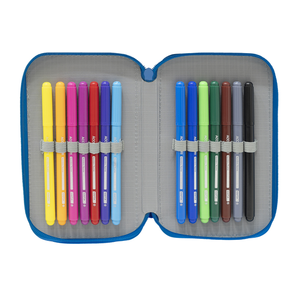 Dubbelt pennfodral R. C. Deportivo de La Coruña Blå Vit 12.5 x 19.5 x 4 cm - 3
