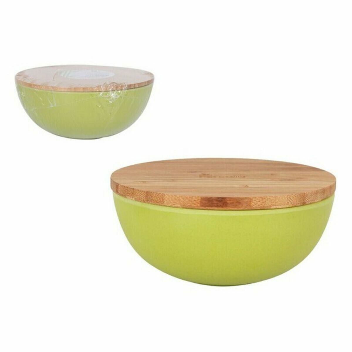 Skål Percutti Legno percutti Grön Bambu Med lock (4 antal) - 2