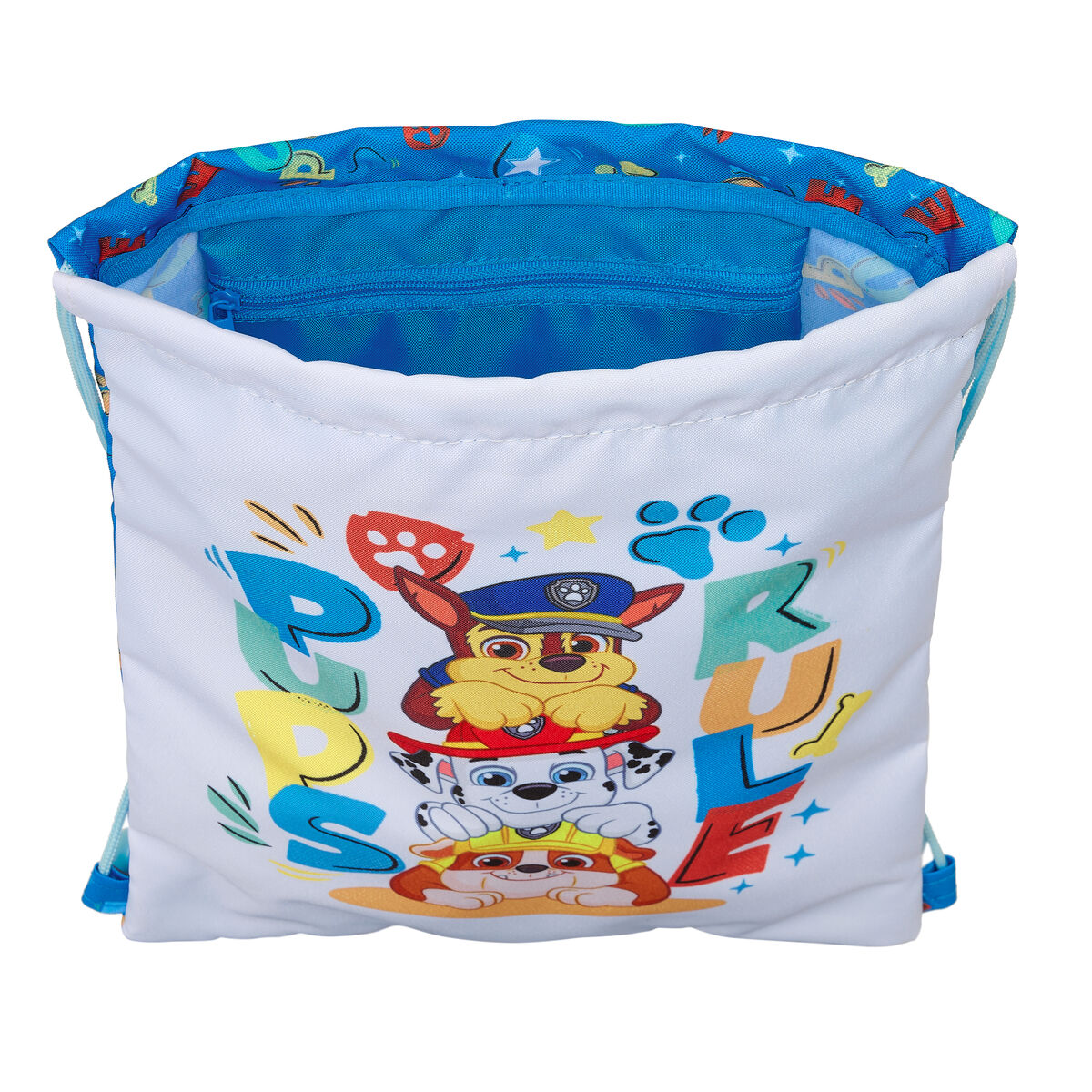 Skopåse med remmar The Paw Patrol Pups rule Blå 26 x 34 x 1 cm - 4