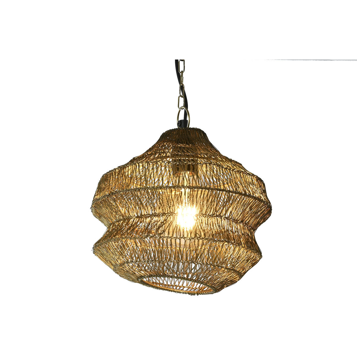 Taklampa Home ESPRIT Gyllene Metall Järn 50 W 26 x 26 x 24 cm - 6