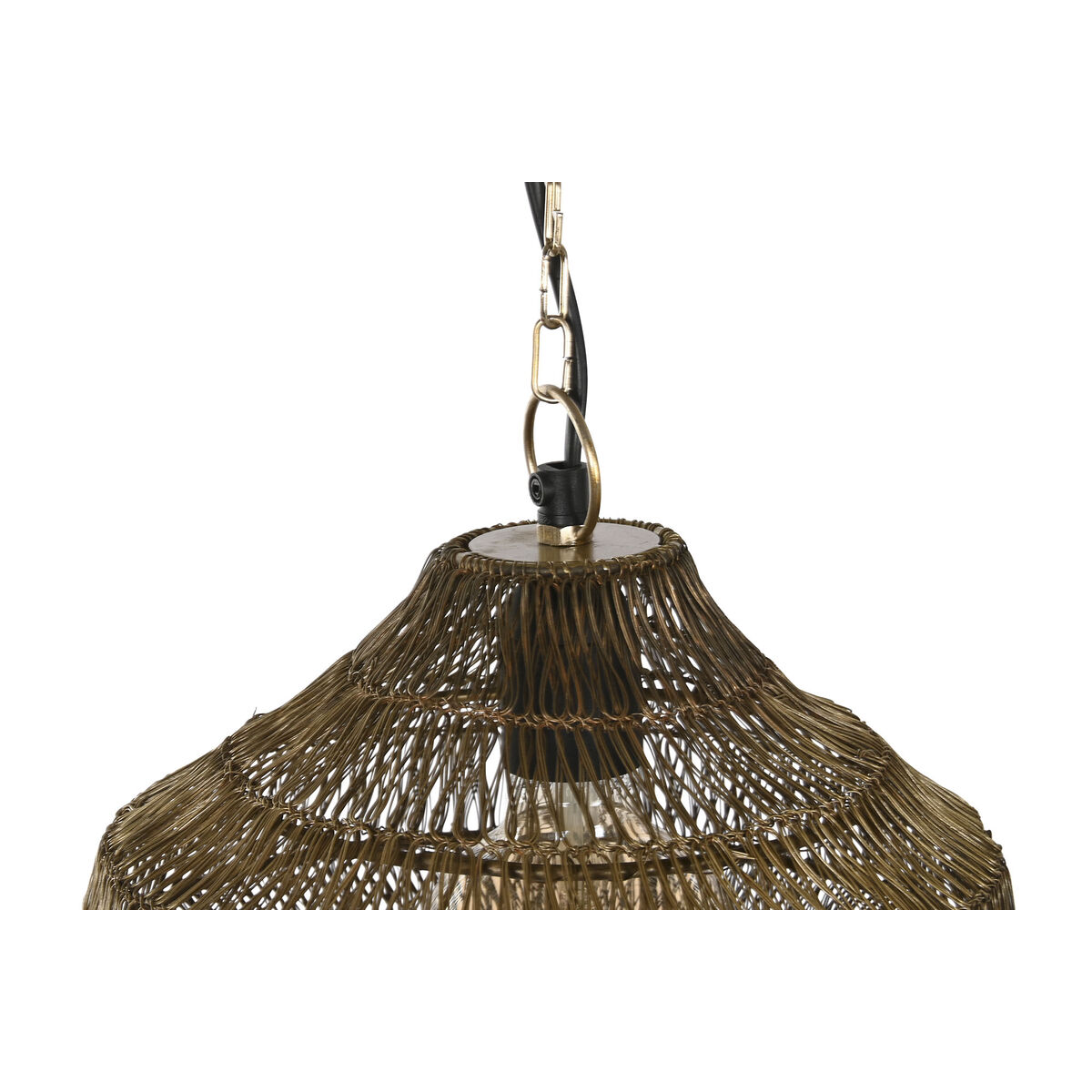 Taklampa Home ESPRIT Gyllene Metall Järn 50 W 26 x 26 x 24 cm - 3