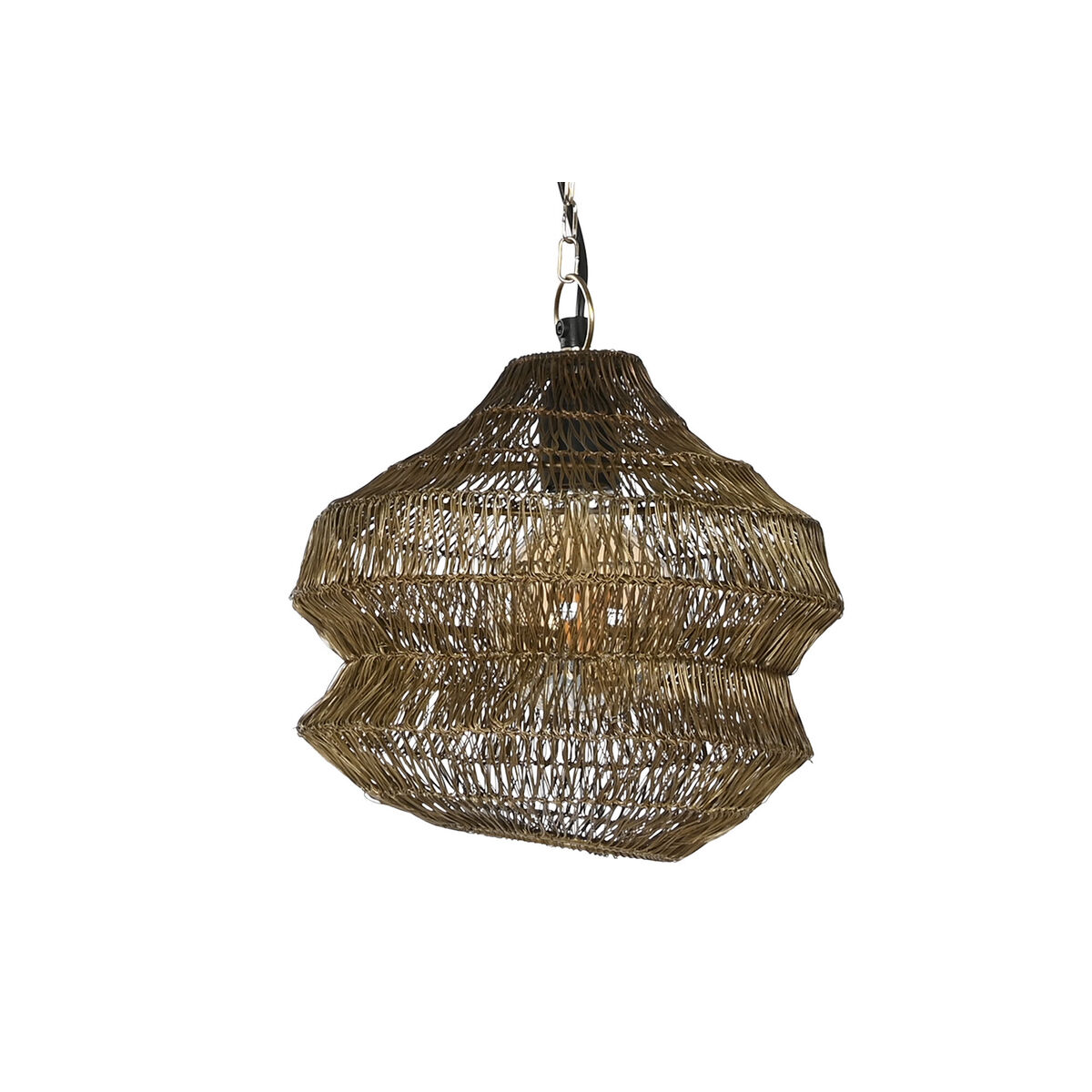 Taklampa Home ESPRIT Gyllene Metall Järn 50 W 26 x 26 x 24 cm - 5