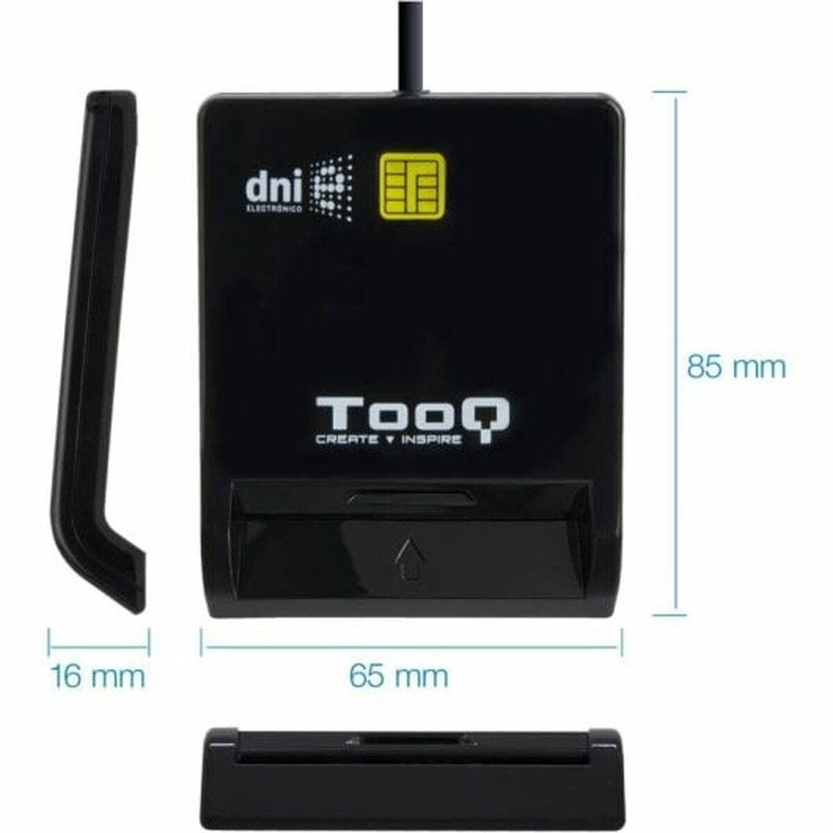Smartkortläsare TooQ TQR-211B Svart - 5