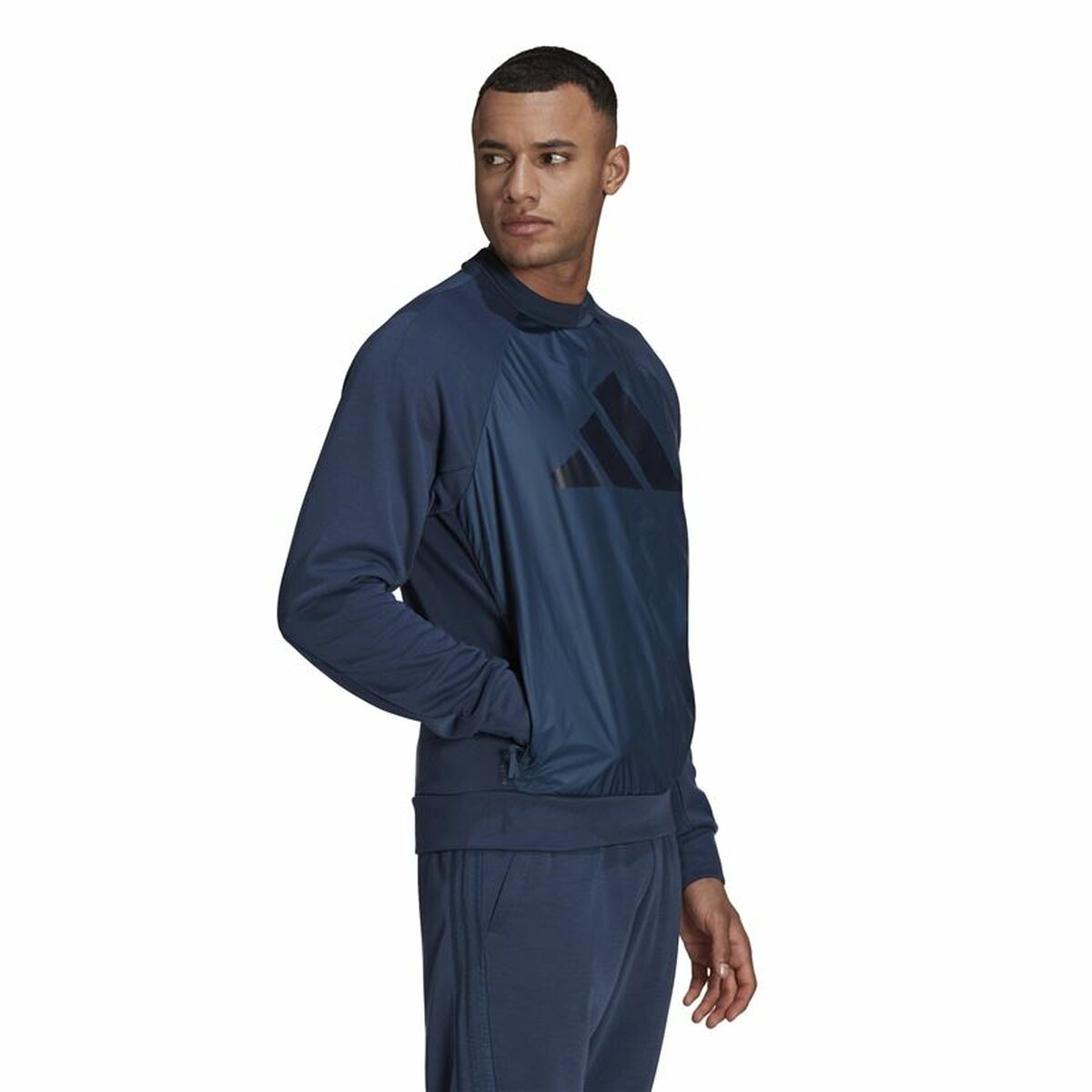 Tröja utan huva Herr Adidas Fabric Block - 2