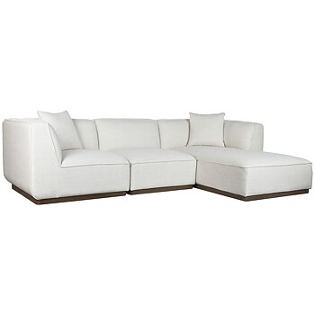 Soffa Home ESPRIT Kräm Scandi 279 x 171 x 72 cm