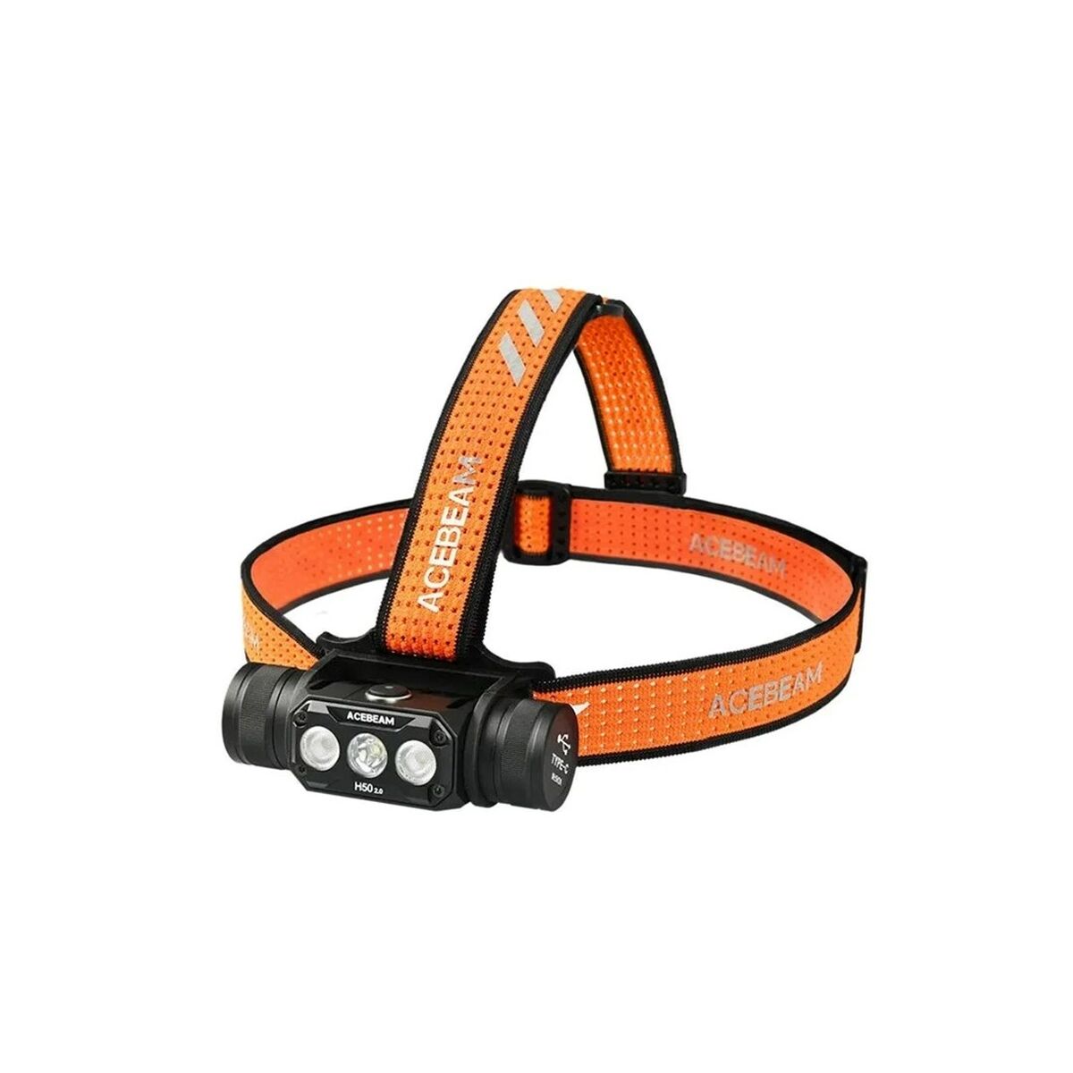 LED-lampa för huvudet Acebeam H50 2.0 Svart Orange