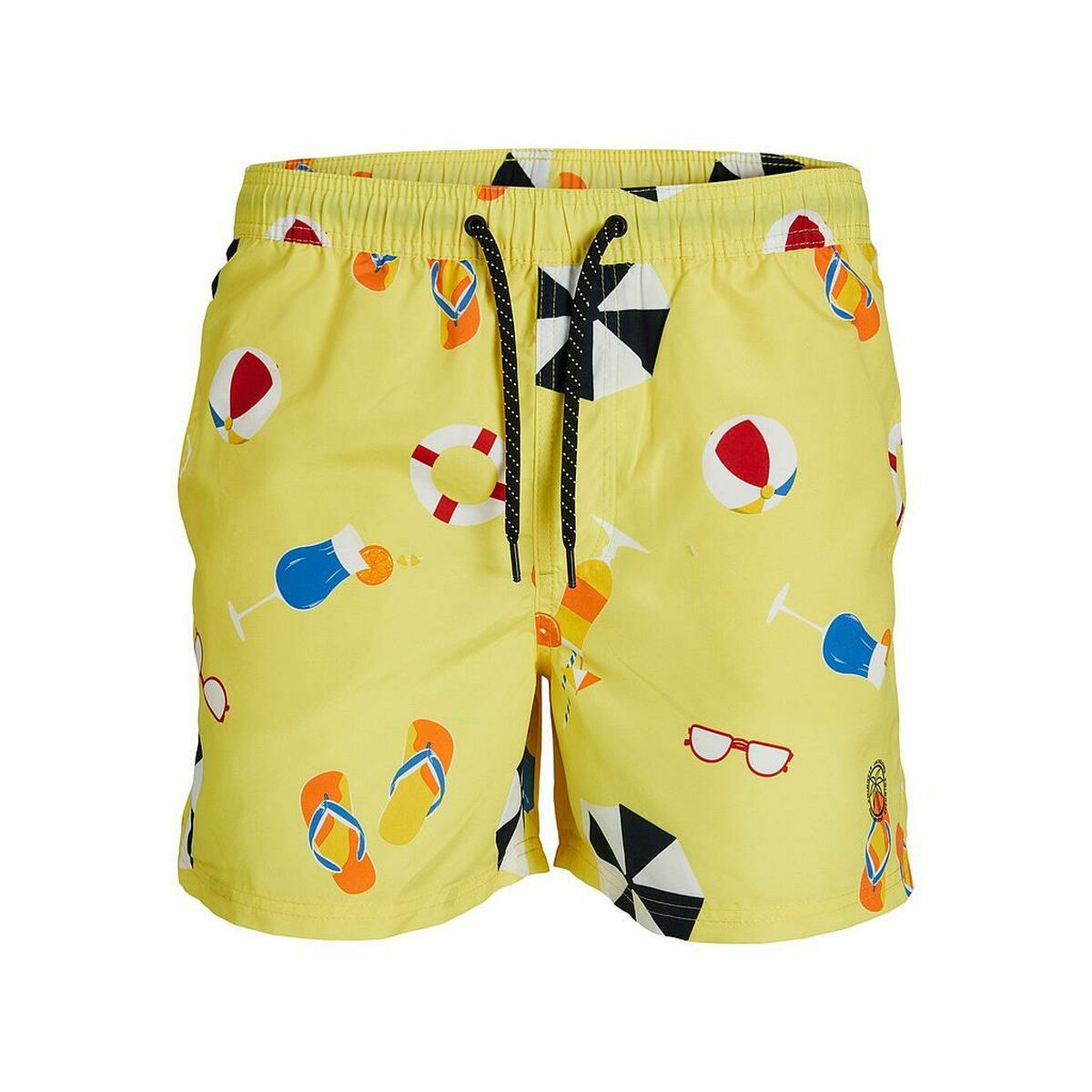 Baddräkt Herr Jack & Jones  BIG PRINTS 12227754 Gul - 4