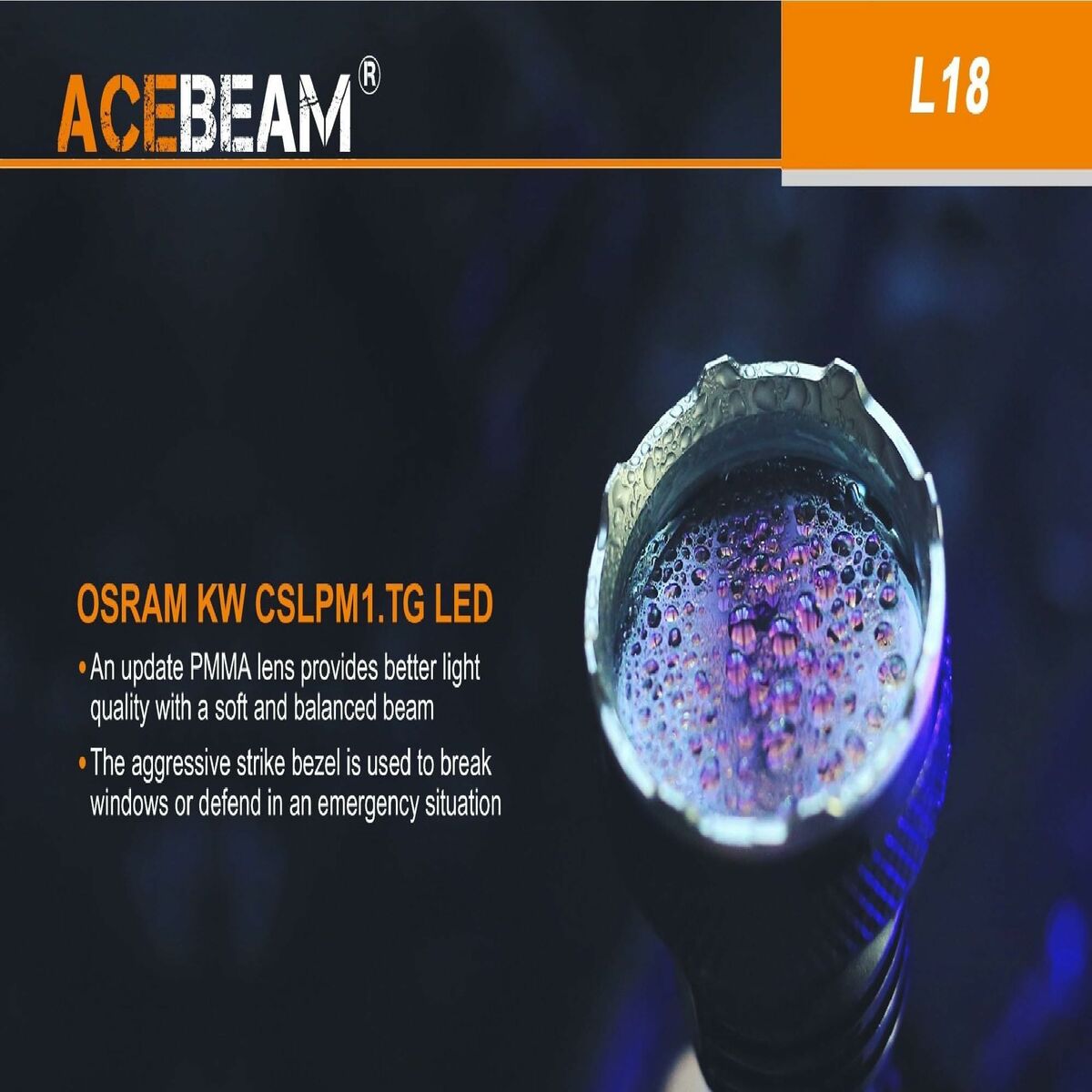 Ficklampa Acebeam L18 WHITE LIGHT 1500 lm - 3