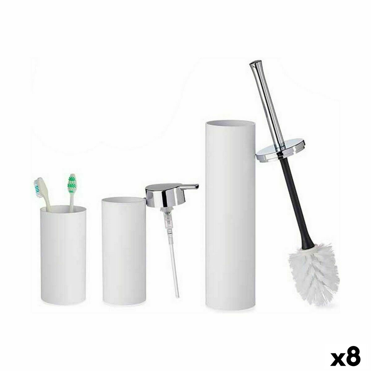 Badkit Berilo Vit Plast 16,5 x 8 x 32,5 cm (8 antal) - 3