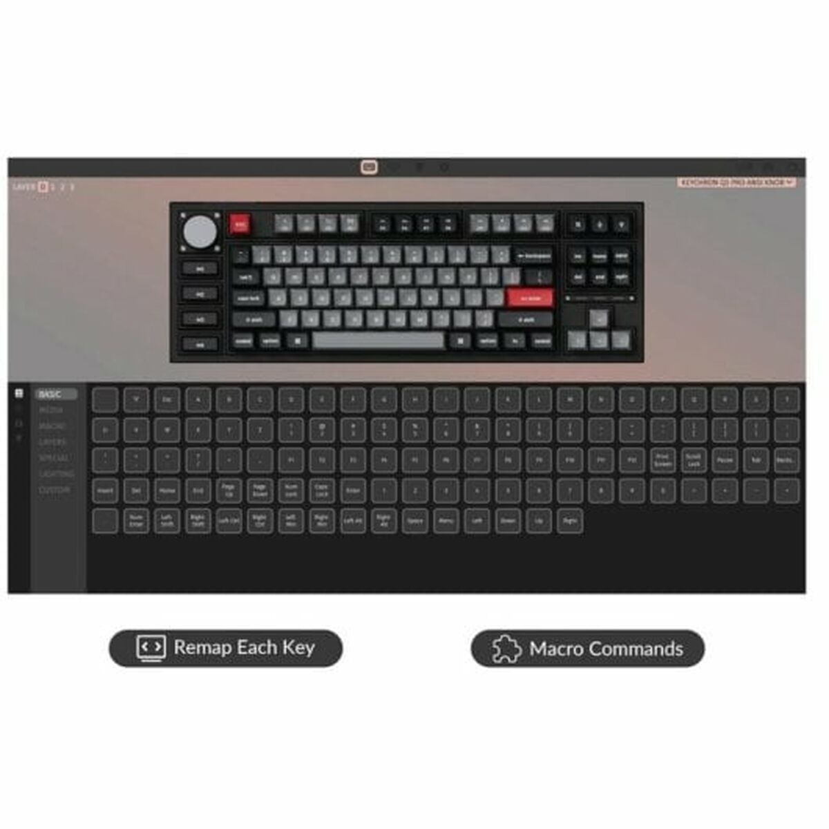 Tangentbord Keychron Svart - 3