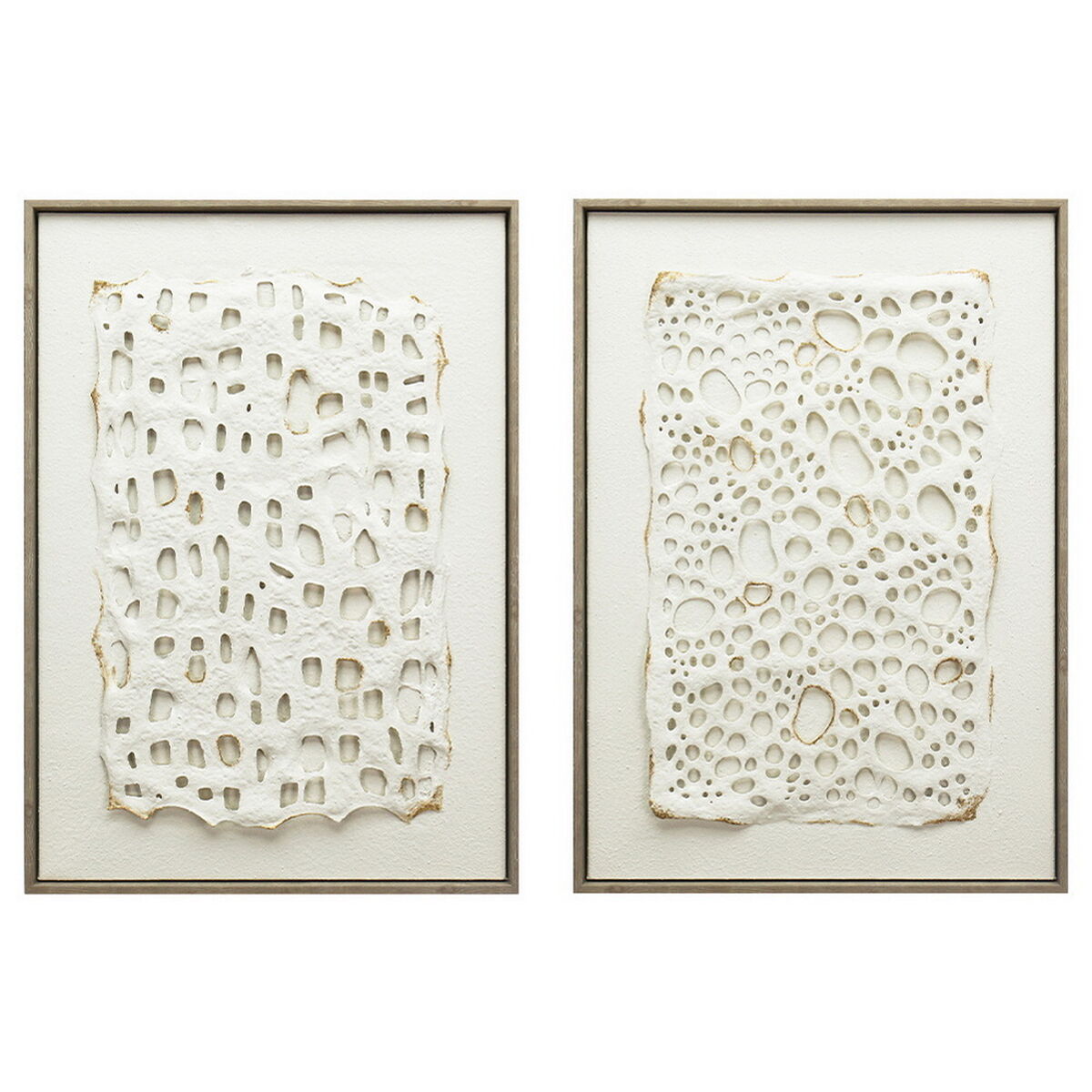Kanvas Home ESPRIT Vit Modern 50 x 3 x 70 cm (2 antal)