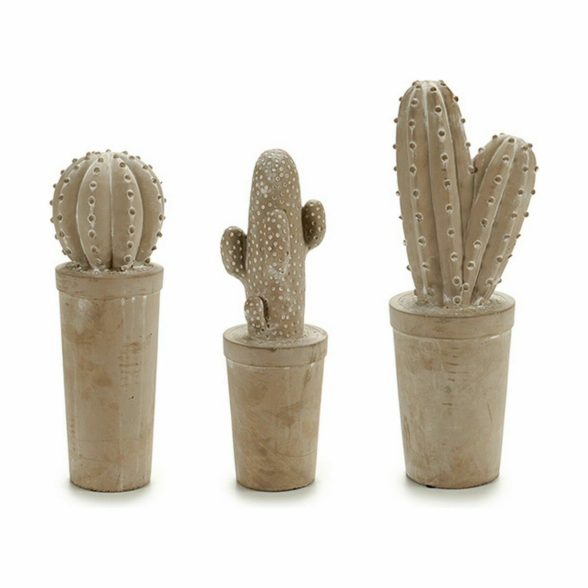 Dekorativ Trädgårdsfigur Kaktus Sten 13 x 38 x 13 cm (3 antal) - 4