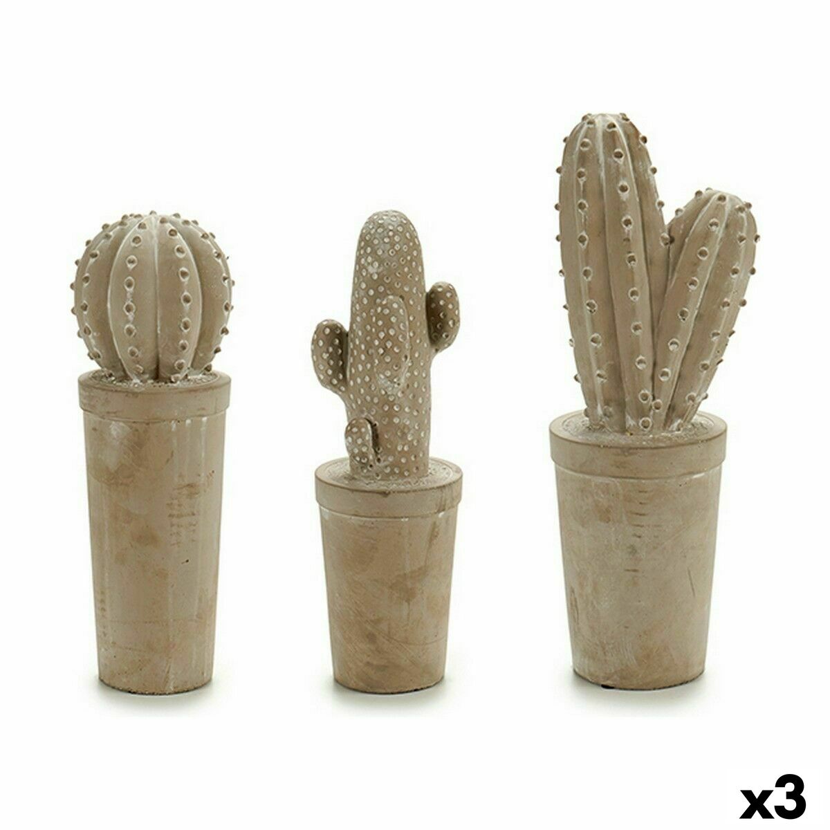 Dekorativ Trädgårdsfigur Kaktus Sten 13 x 38 x 13 cm (3 antal) - 3