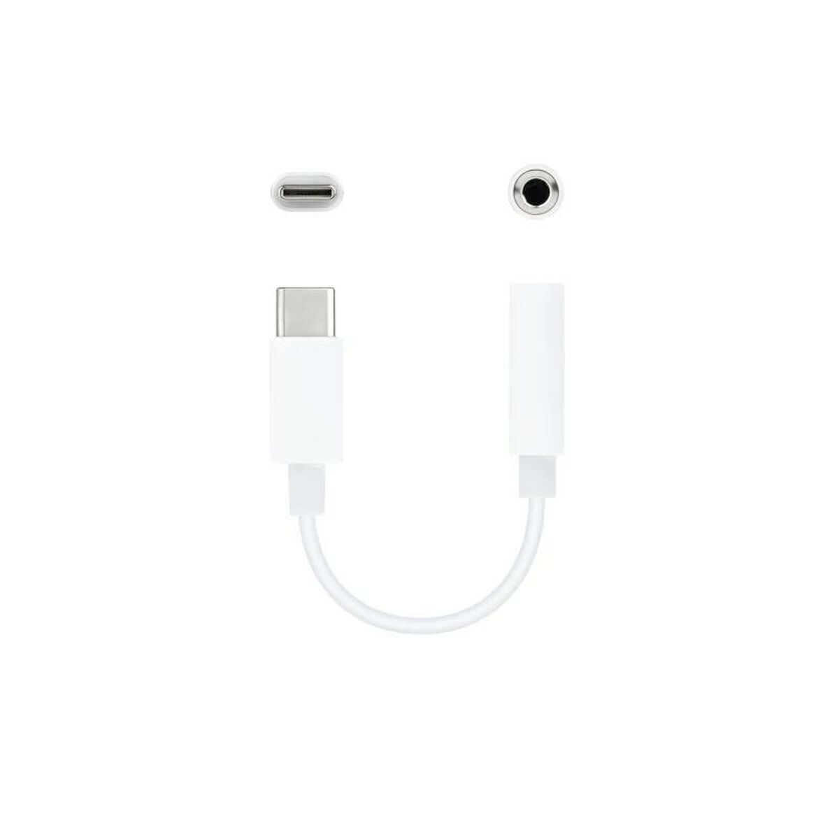USB-C till Jack 3.5 mm Adapter NANOCABLE 10.24.1205-W Vit (1 antal) - 2
