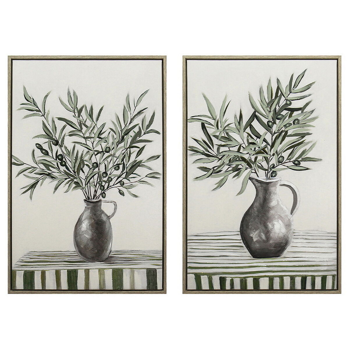 Kanvas Home ESPRIT Beige Terrakota n Abstrakt Shabby Chic 60 x 3,8 x 90 cm (2 antal)