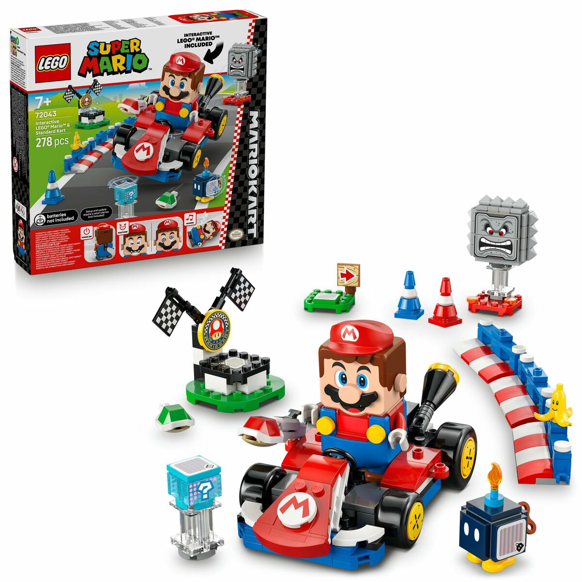 Byggsats Lego 72043 Interactive LEGO Mario and Standard Kart 278 Delar - 2