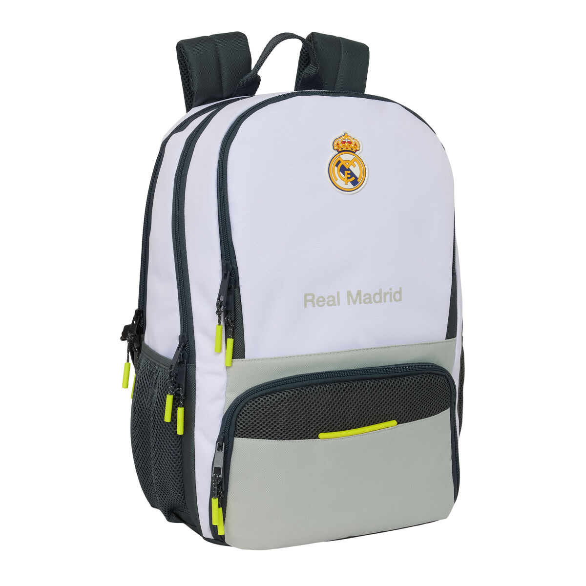 Skolryggsäck Real Madrid C.F. Vit 30 x 42 x 17 cm