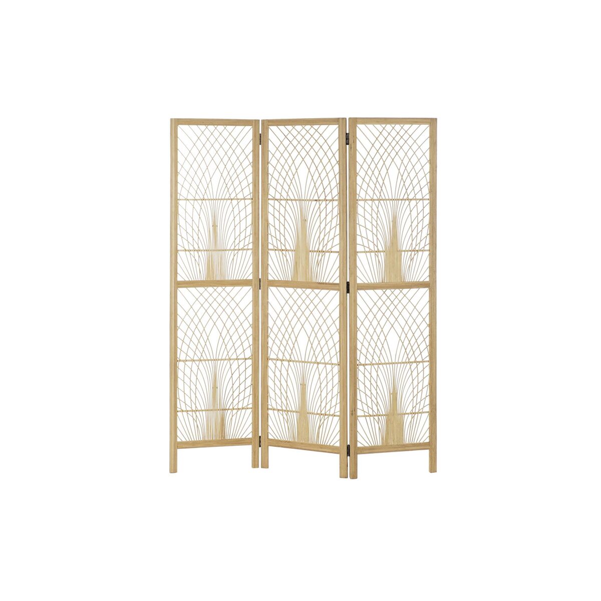 Skärm DKD Home Decor 136 x 2,5 x 180 cm Metall Bambu 30 x 40 cm