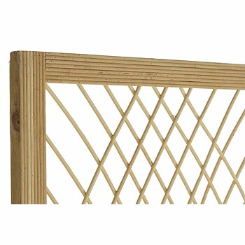 Skärm DKD Home Decor 136 x 2,5 x 180 cm Metall Bambu 30 x 40 cm