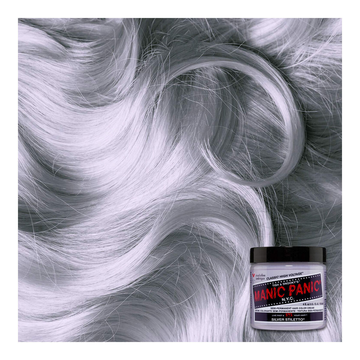 Permanent färg Classic Manic Panic ?612600110067 Silver Stiletto (118 ml) - 4