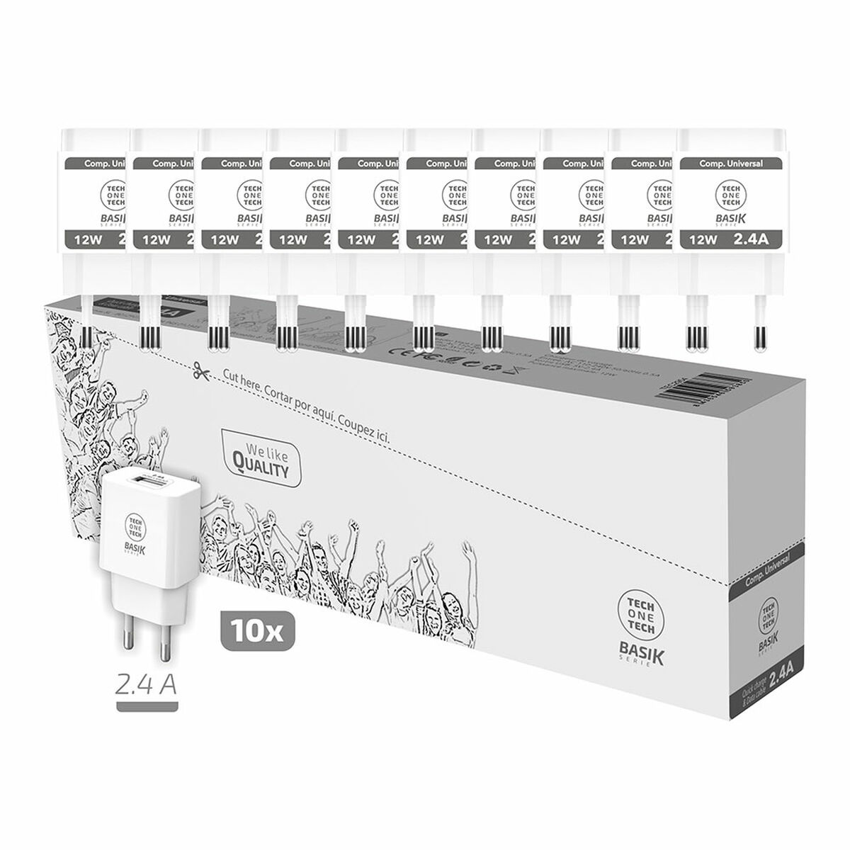 Väggladdare Tech One Tech Basik USB-A
