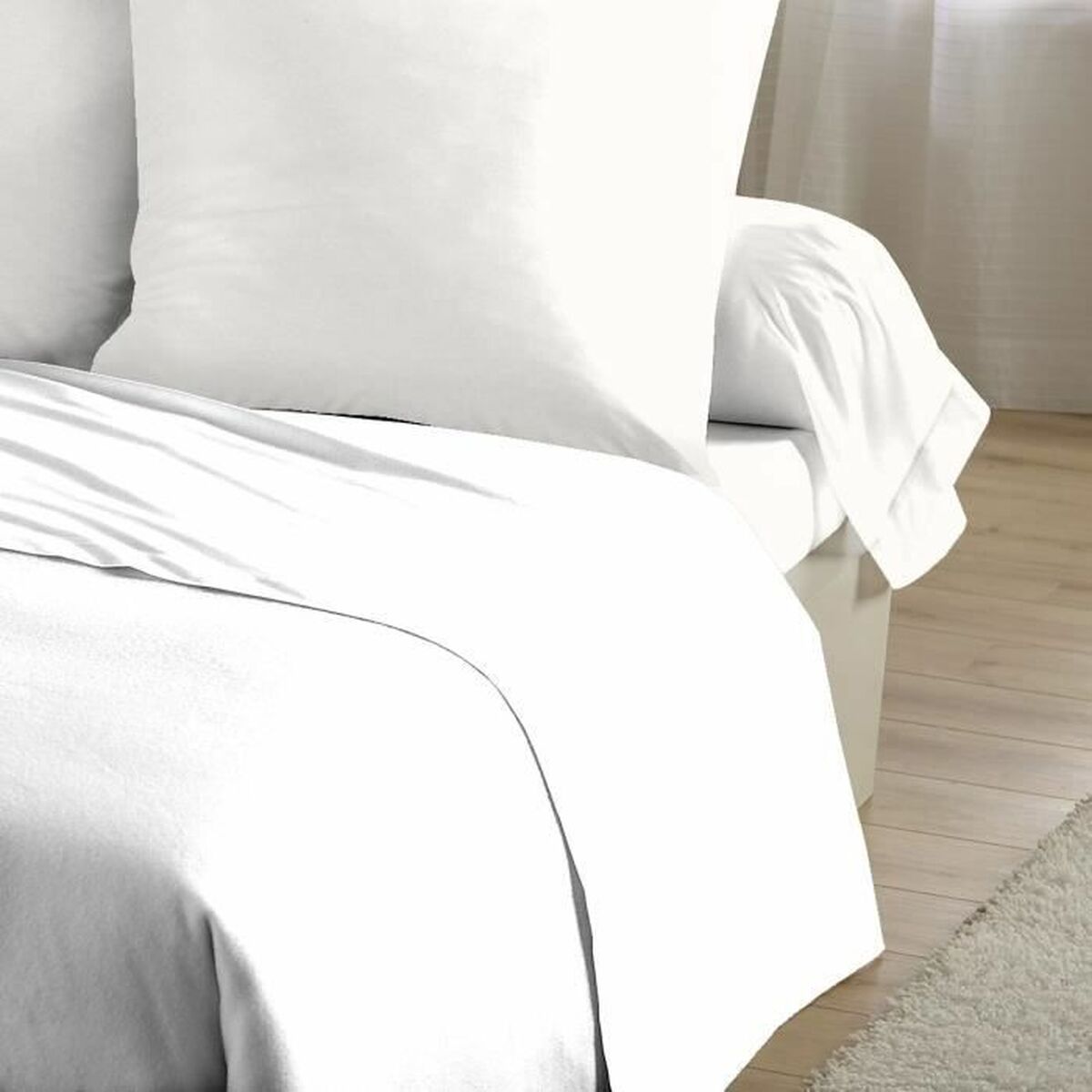 Bäddset HOME LINGE PASSION Flat sheet Vit Enkelsäng 180 x 290 cm - 3