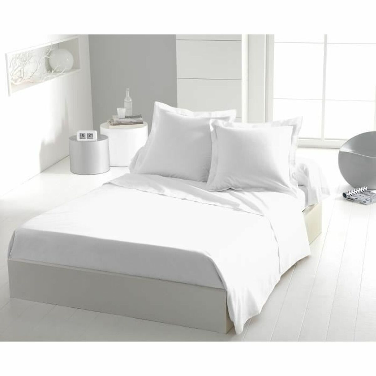 Bäddset HOME LINGE PASSION Flat sheet Vit Enkelsäng 180 x 290 cm
