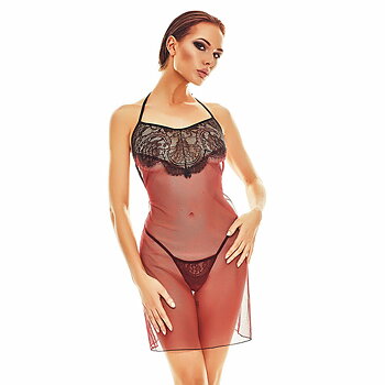 Babydoll Anaïs Svart/Röd Röd/Svart (XXL/XXXL)