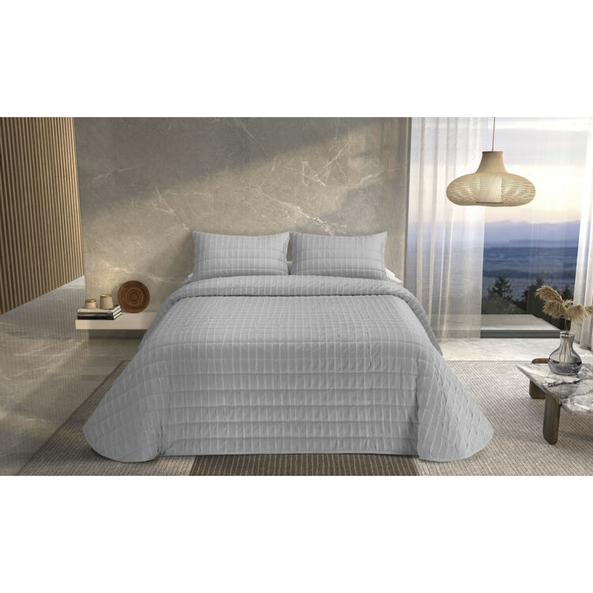 Sängöverdrag Pierre Cardin ONDAS Grå Pärla Säng 105 (2 Delar) - 2