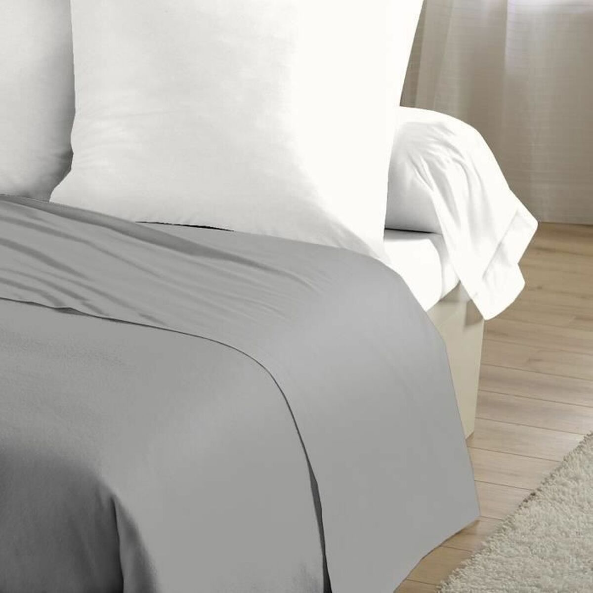 Bäddset HOME LINGE PASSION Flat sheet Grå Enkelsäng 180 x 290 cm - 3
