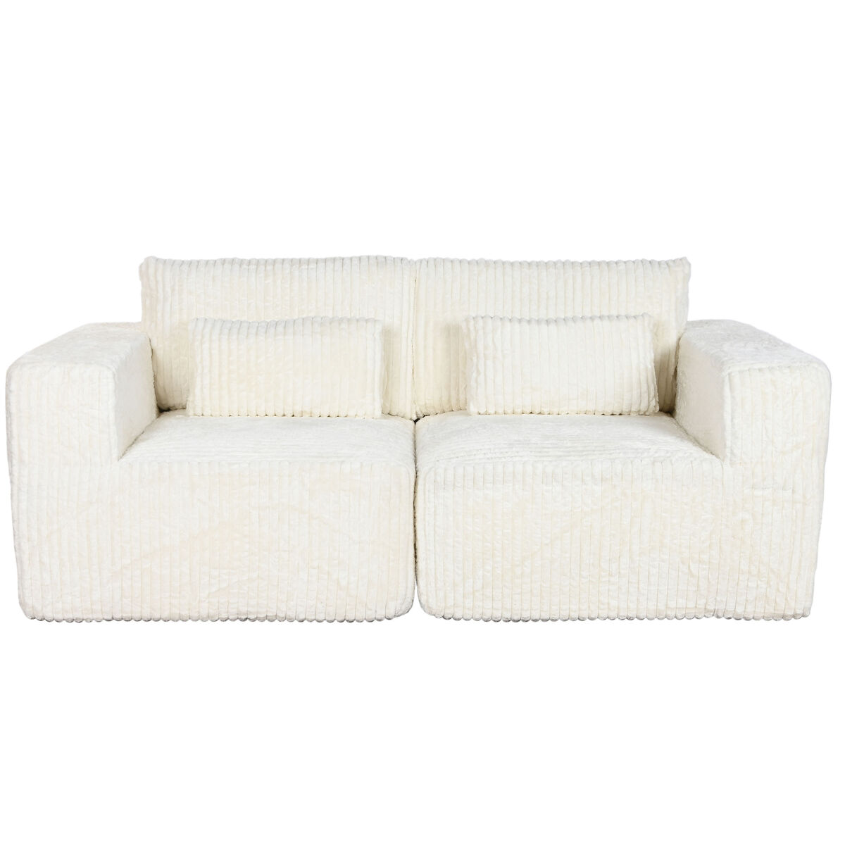 Soffa Home ESPRIT Kräm Scandi 220 x 158 x 91 cm - 3