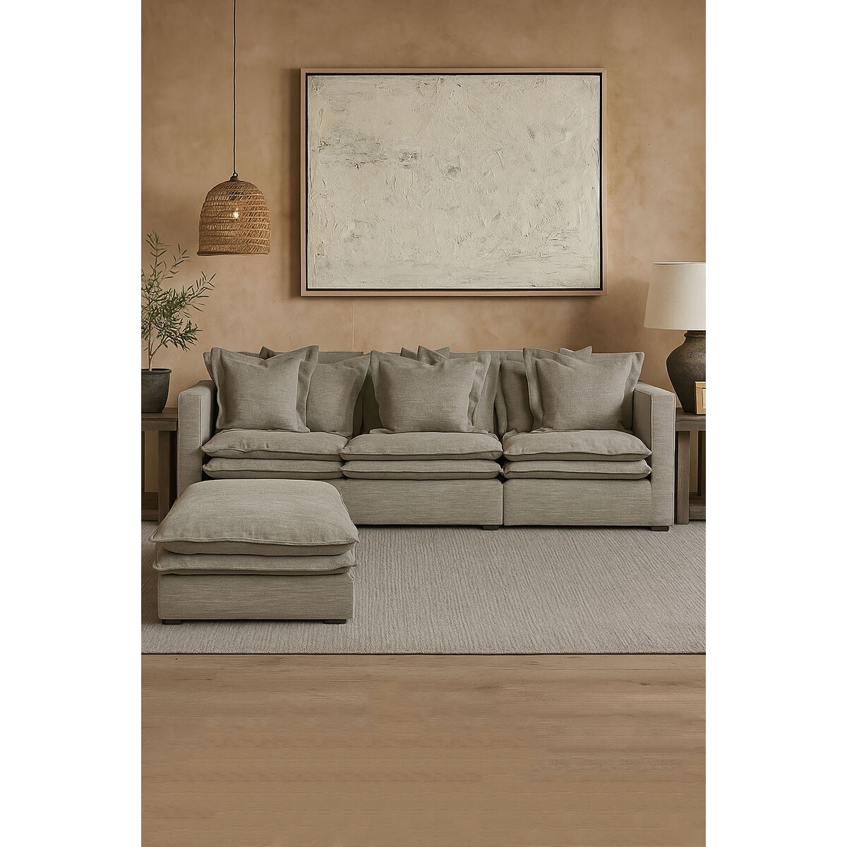 Sofamodul Home ESPRIT Grön Sand 120 X 120 X 95 CM - 2
