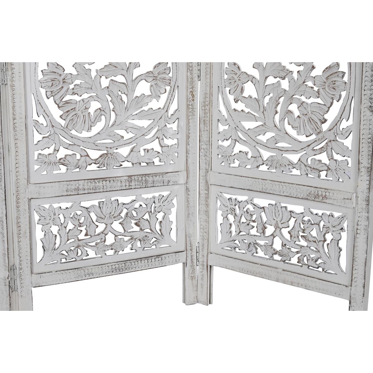 Skärm DKD Home Decor Vit Mangoträ Trä MDF 150 x 2 x 180 cm - 2
