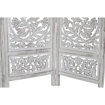Skärm DKD Home Decor Vit Mangoträ Trä MDF 150 x 2 x 180 cm