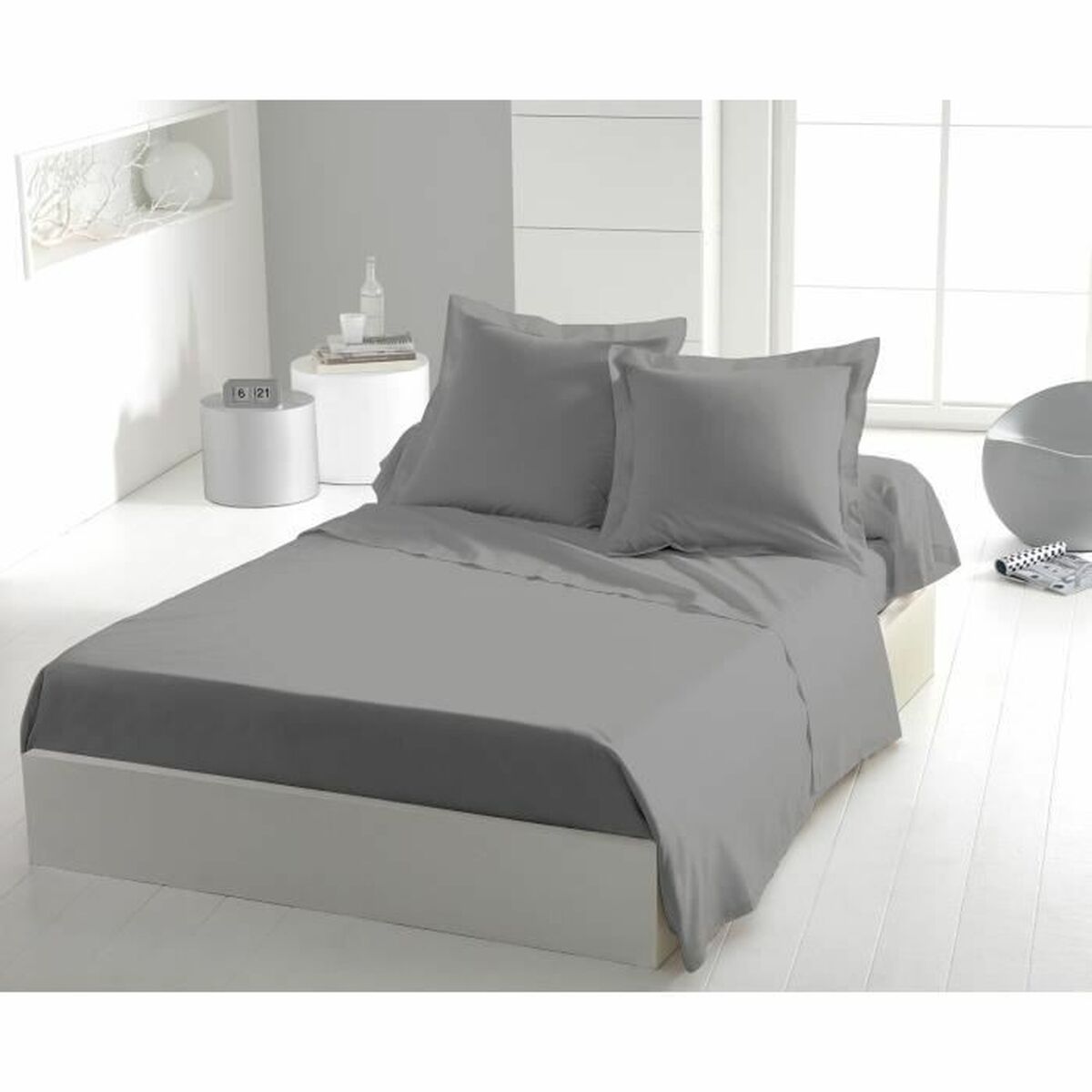 Bäddset HOME LINGE PASSION Flat sheet Grå Säng 180/200