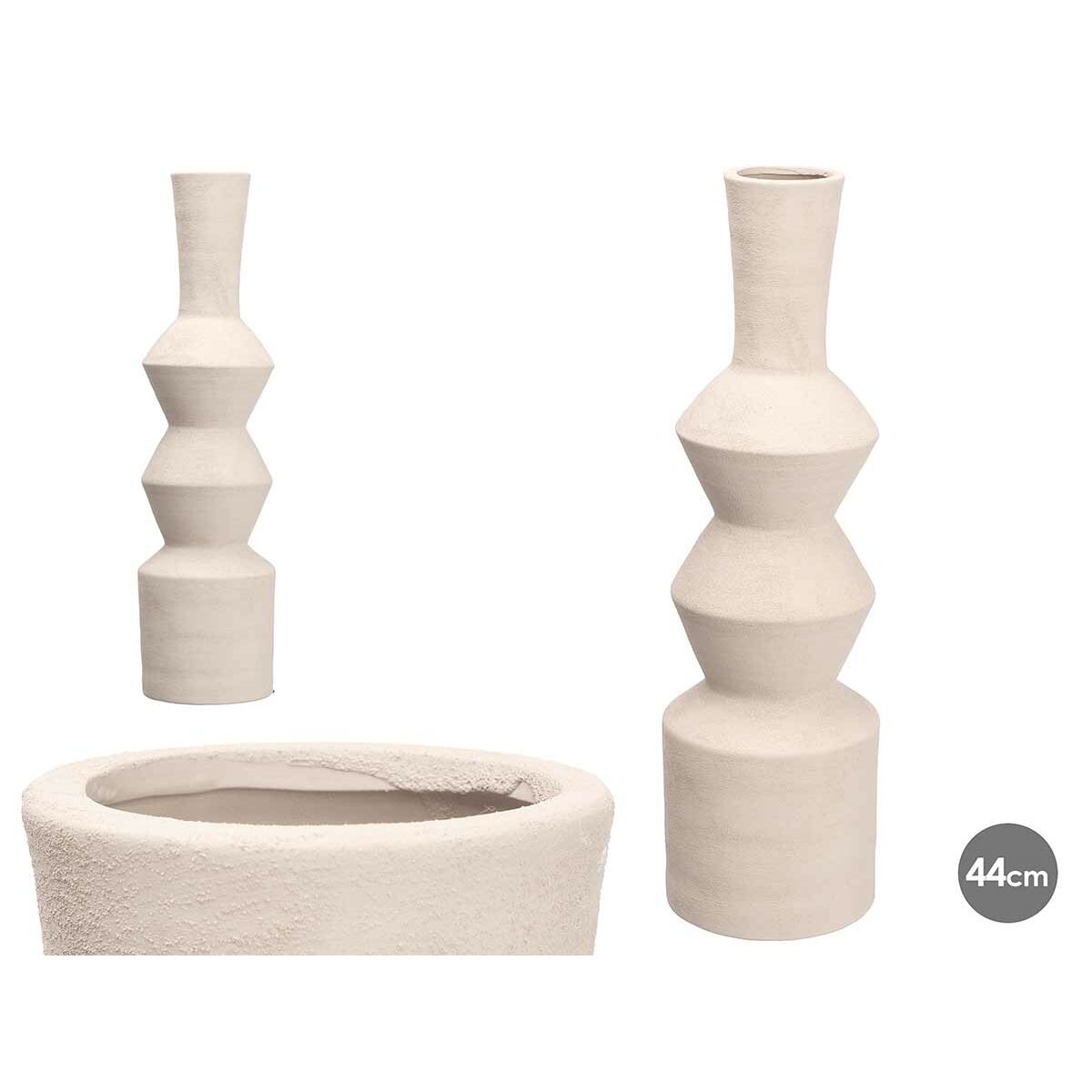 Vas Gift Decor Vit Keramik Geometrisk 15 x 60 x 15 cm - 2