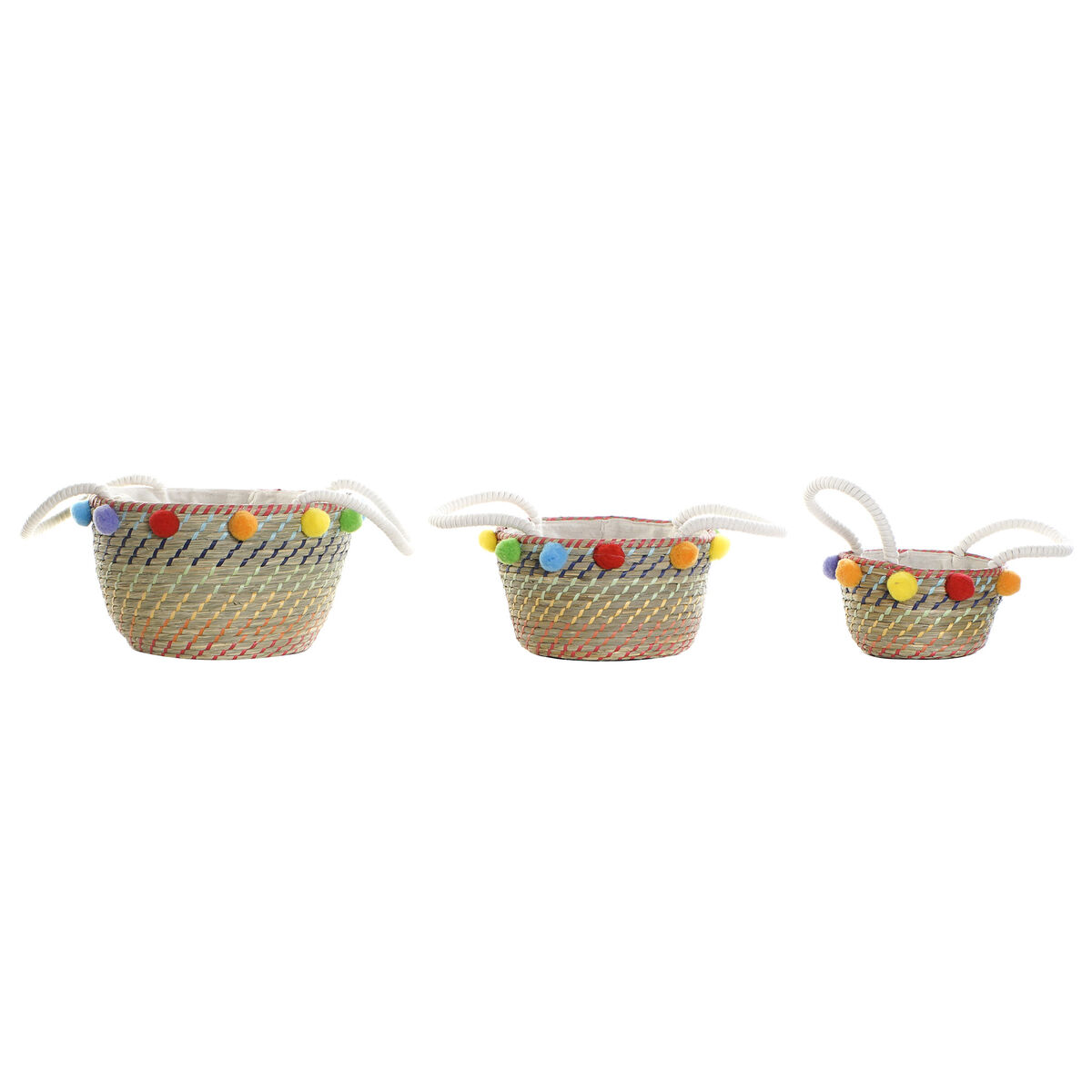 Korg - set DKD Home Decor Tofs Boho 57 x 45 x 42,5 cm - 5