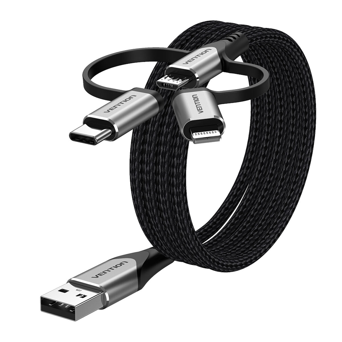 USB-kabel Vention CQJHF 1 m Grå