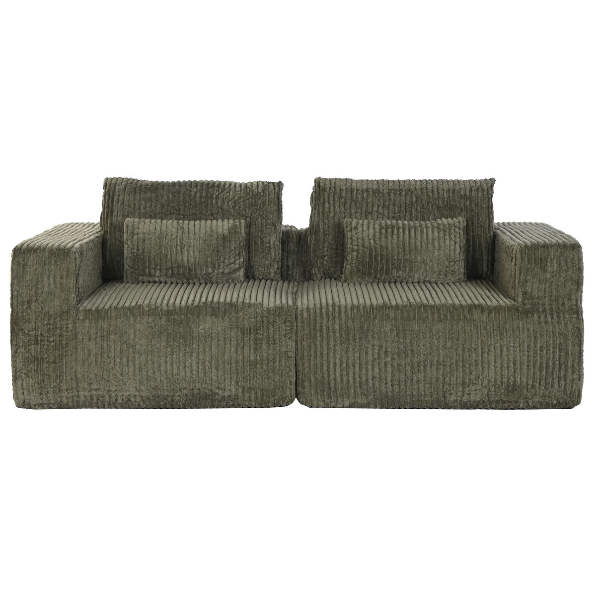 Soffa Home ESPRIT Grön Scandi 220 x 158 x 91 cm - 2