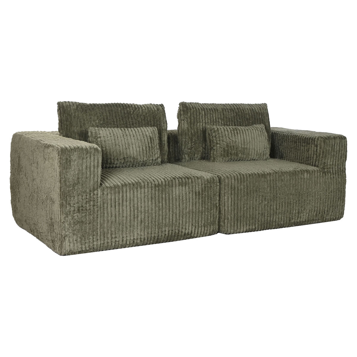 Soffa Home ESPRIT Grön Scandi 220 x 158 x 91 cm